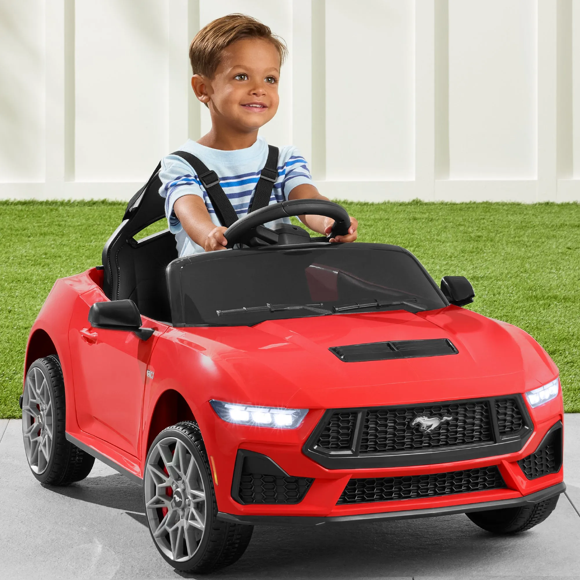 12V Kids Ride-On Car Officially Licensed Ford Mustang w/ Remote, 2 Speeds