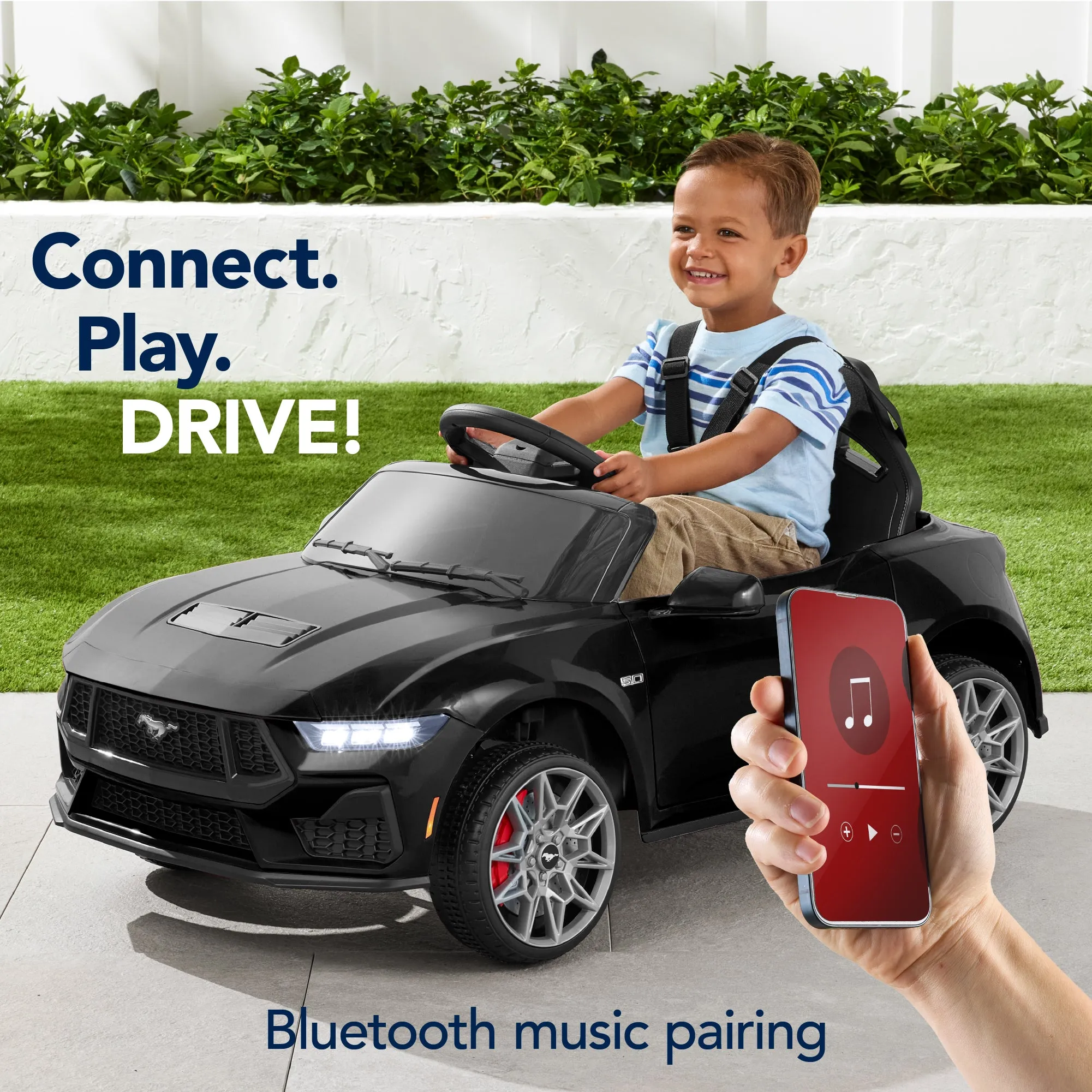 12V Kids Ride-On Car Officially Licensed Ford Mustang w/ Remote, 2 Speeds