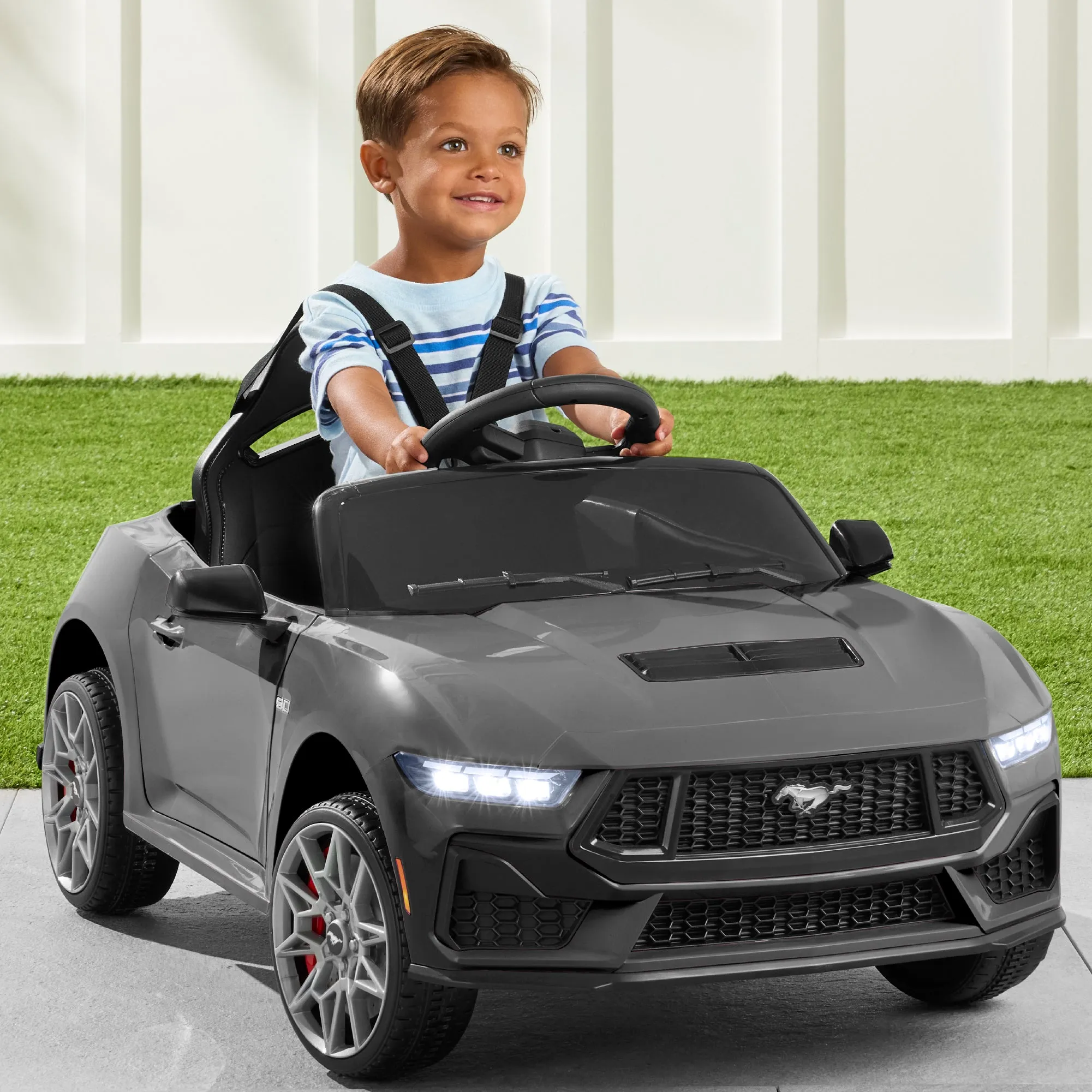 12V Kids Ride-On Car Officially Licensed Ford Mustang w/ Remote, 2 Speeds