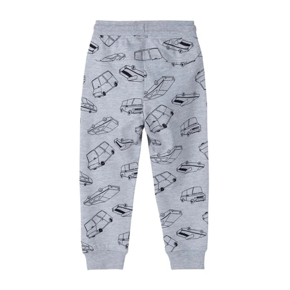 5.10.15 Vans & Cars Print Grey Terry Trouser 11491