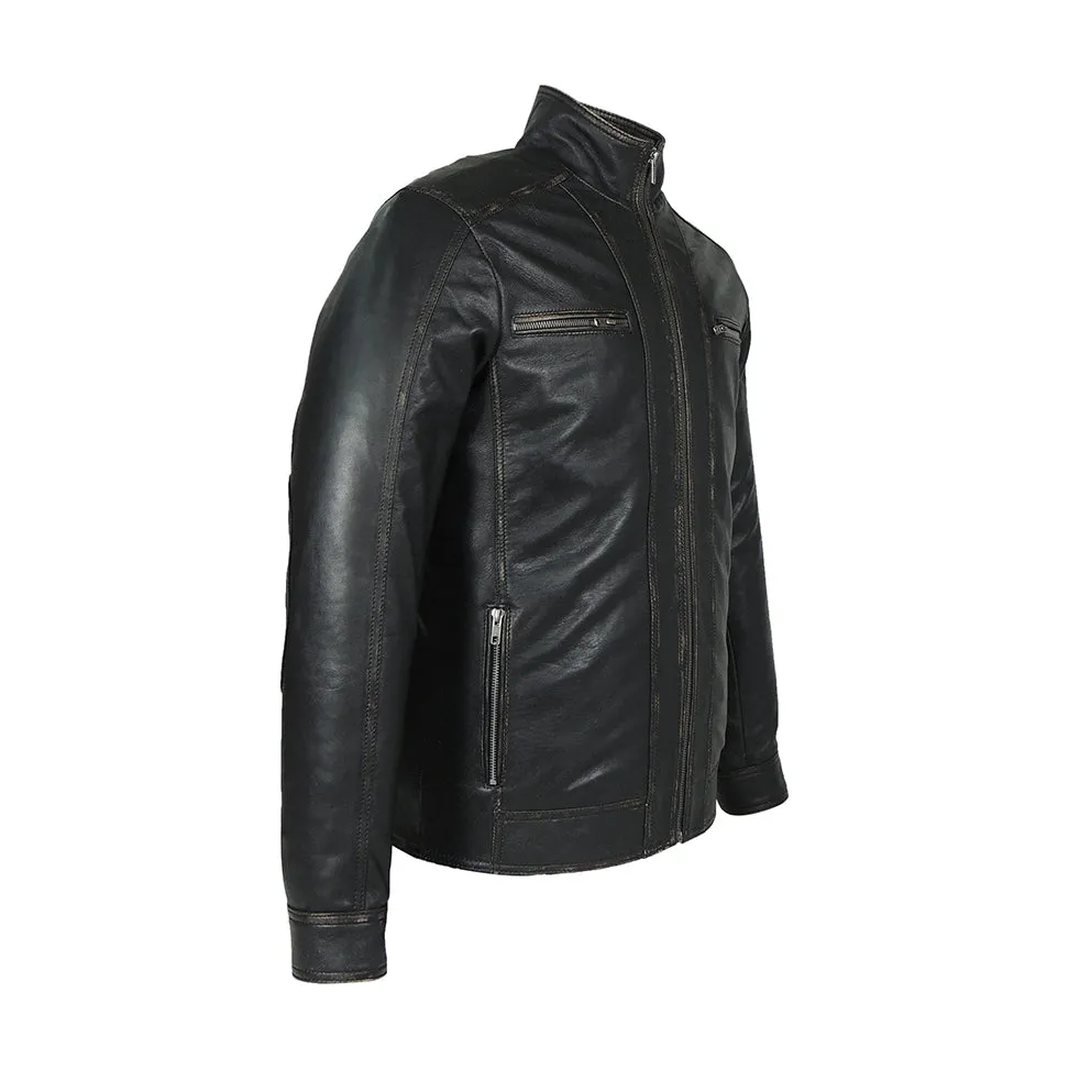 Crossroads Motorcycle Men's Sheep Leather Jacket