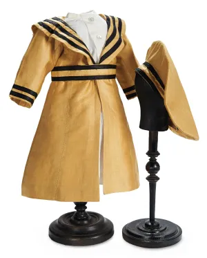 Golden Tussah Silk Sailor Suit & Cap