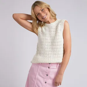 Janey Knit Vest - Pearl