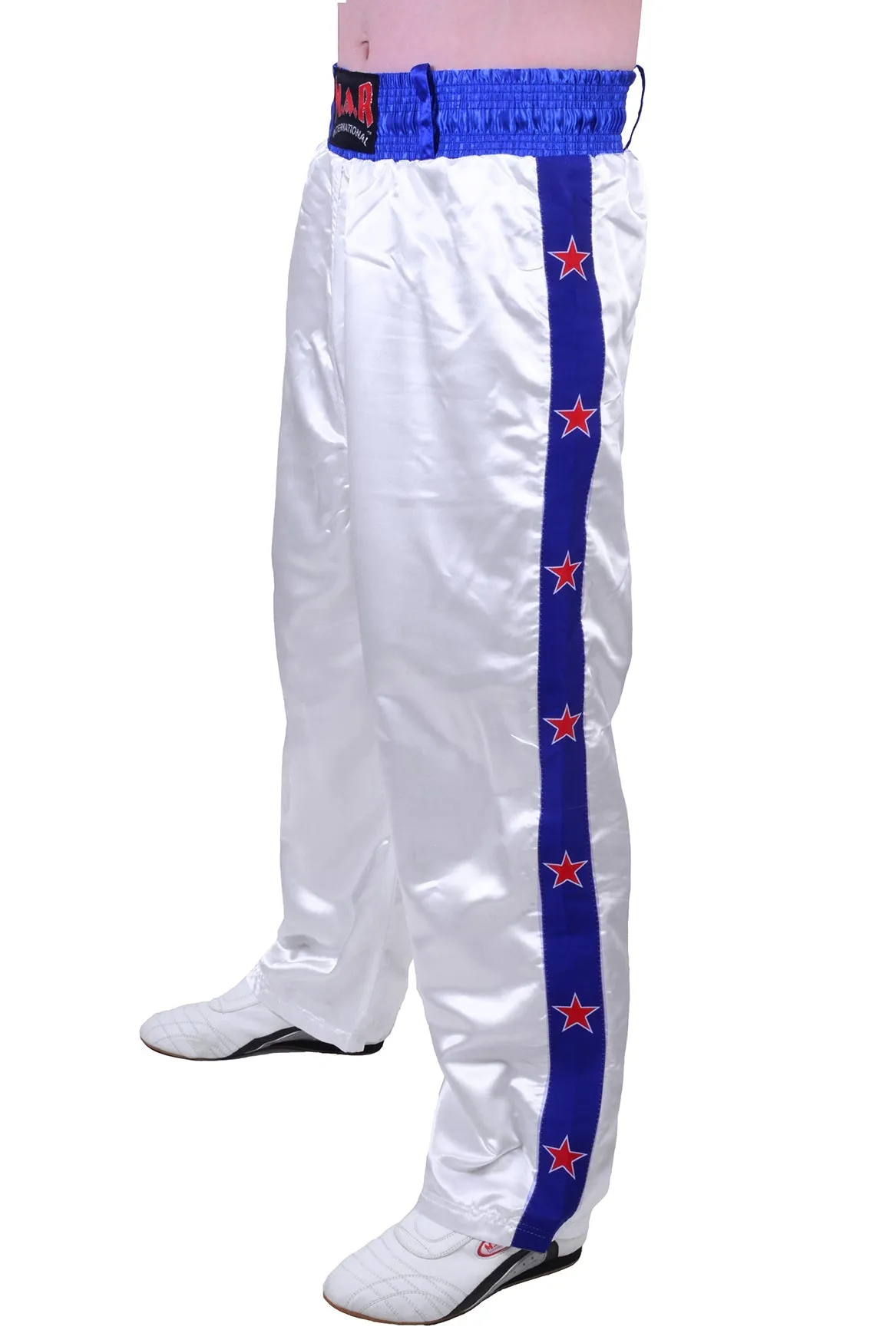 MAR-086D | White Stripe Freestyle Trouser w/ Stars