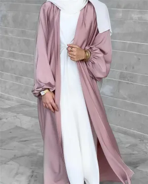 Muslim Women's Dubai Abayas Caftan Jilbab Hijab Robe Open Abaya