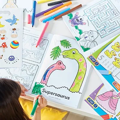 Orchard Toys Colouring and Sticker Book Dinosaur