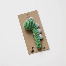 Organic Crochet Rattle - Dinosaur