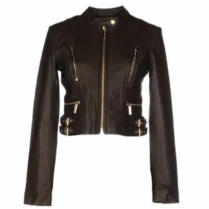 Slim Fit Fashion Black Leather Jacket